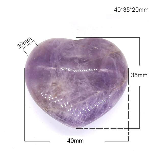 Coeur en pierre naturelle Quartz rose 40 mm 