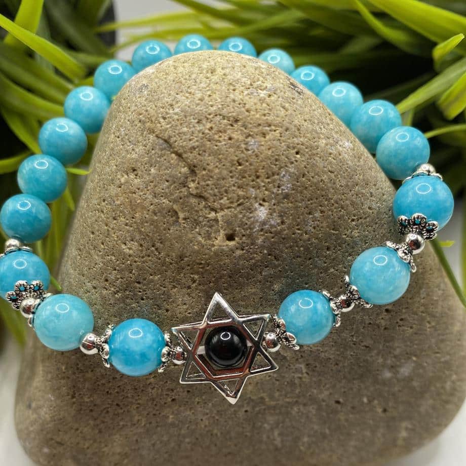 Bracelet Aventurine verte elastique Bijou zen, pierre de tranquillité
